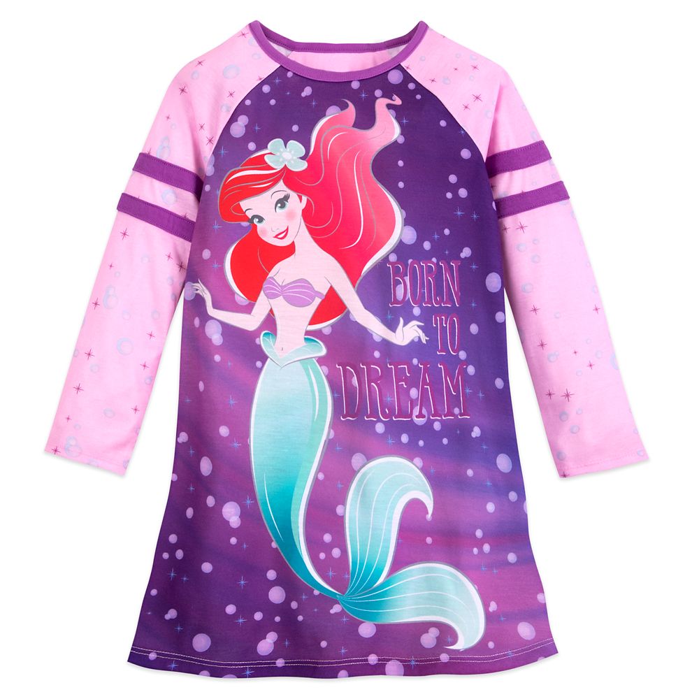 Ariel Long Sleeve Nightshirt for Girls