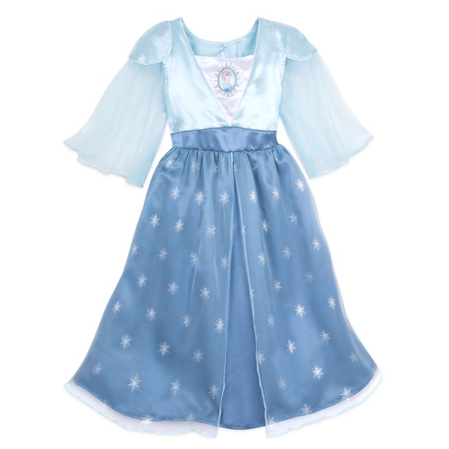 Disney Store Frozen Elsa Princess Nightgown Dress Pajama Costume PJ Size 7/8 1st 