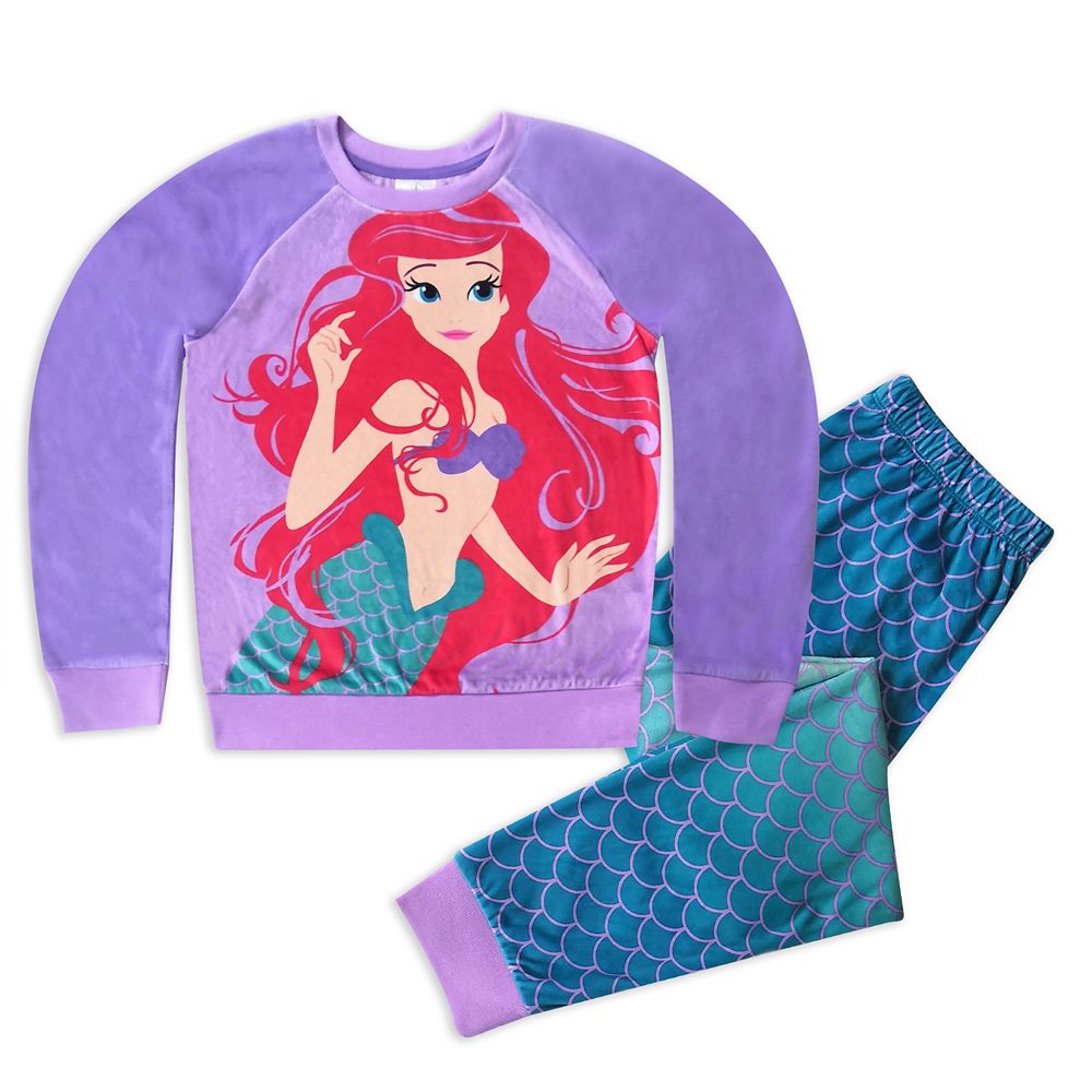 Ariel Velour Pajama Set for Girls – The Little Mermaid