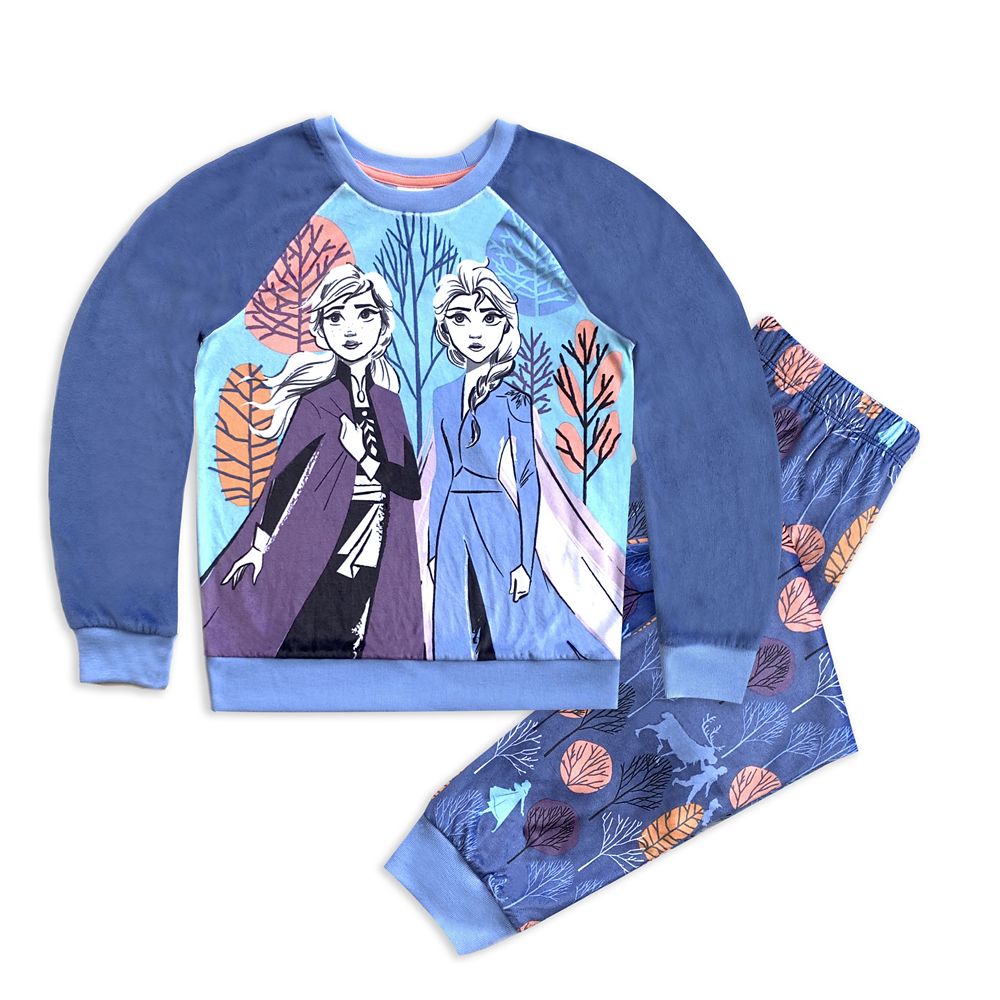 Elsa and Anna Velour Pajama Set for Girls – Frozen 2