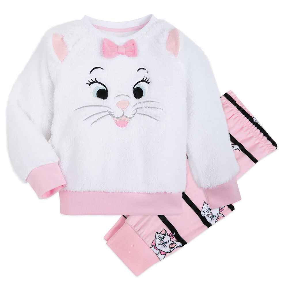 Marie of the Aristocats Velour Pyjamas for Girls, by Disney® - pink light  all over printed, Girls