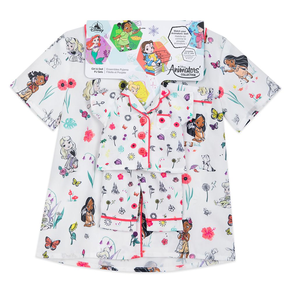 Disney Animators' Collection Matching Pajama Set for Kids and Doll