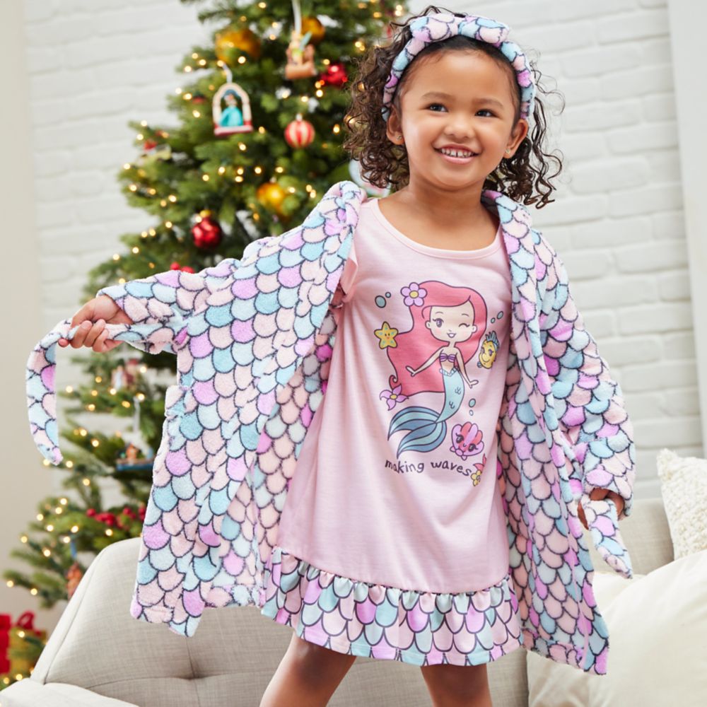 Ariel Robe, Nightshirt and Headband Set for Girls – The Little Mermaid