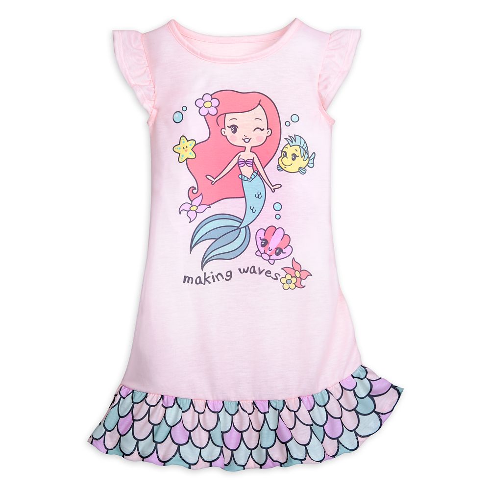 Ariel Robe, Nightshirt and Headband Set for Girls – The Little Mermaid