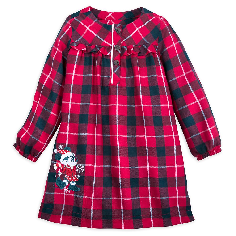 Minnie Mouse Holiday Plaid Flannel Nightshirt for Girls Official shopDisney