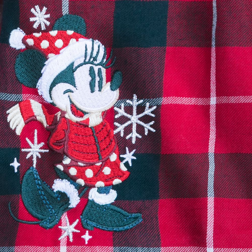 Minnie Mouse Holiday Plaid Flannel Nightshirt for Girls – Personalized