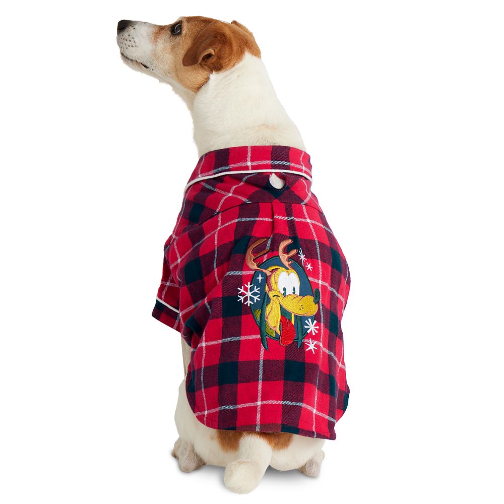 Pluto Holiday Plaid Flannel Shirt for Dogs – Personalized