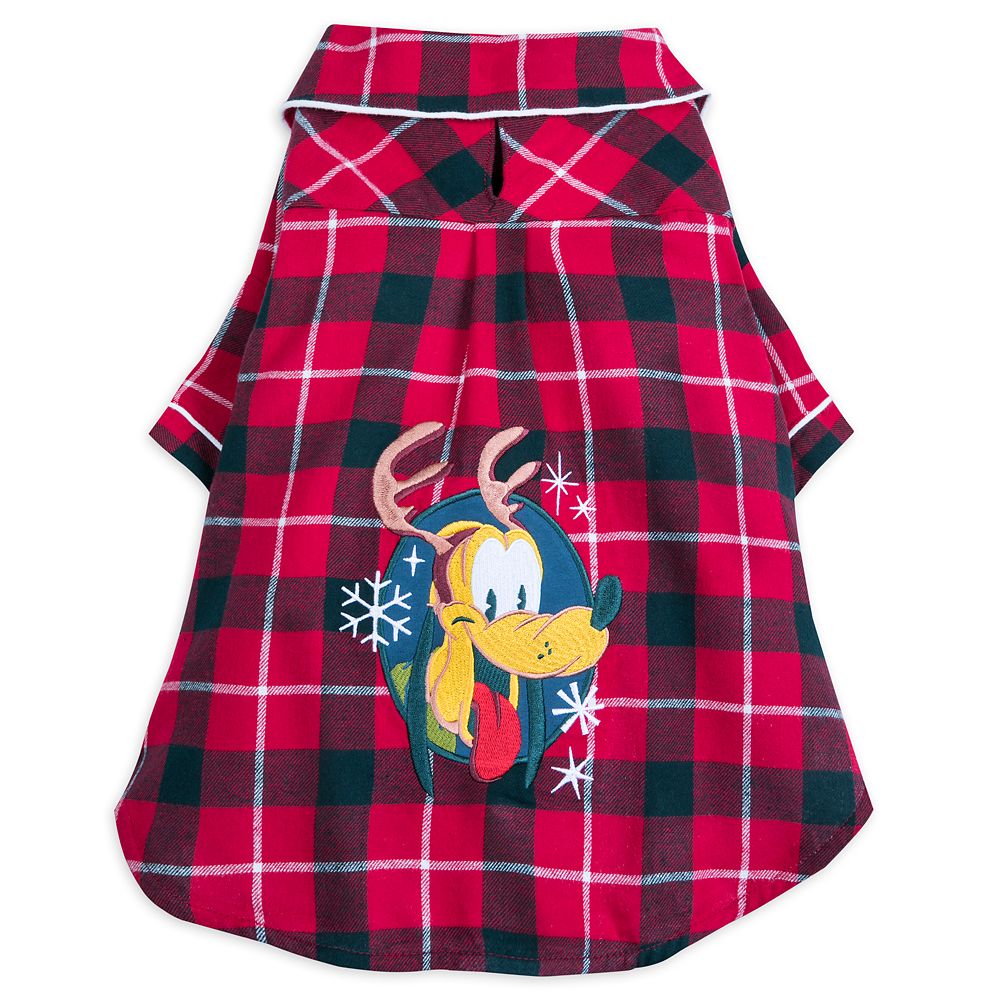 Pluto Holiday Plaid Flannel Shirt for Dogs – Personalized