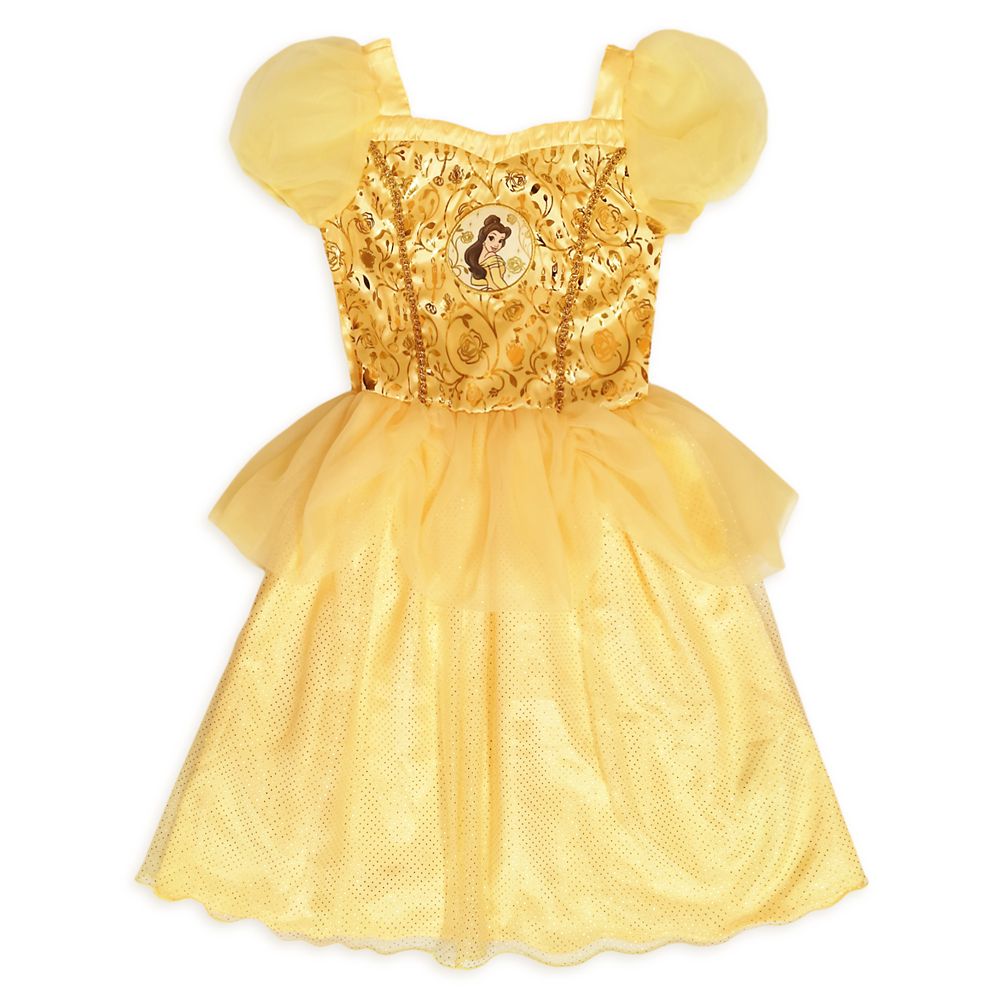 NWT DISNEY STORE Belle Deluxe Nightgown Costume Dress Beauty and The Beast 