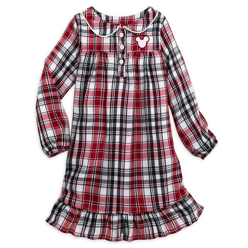 Mickey Mouse Holiday Plaid Flannel Nightshirt for Kids – Purchase Online Now