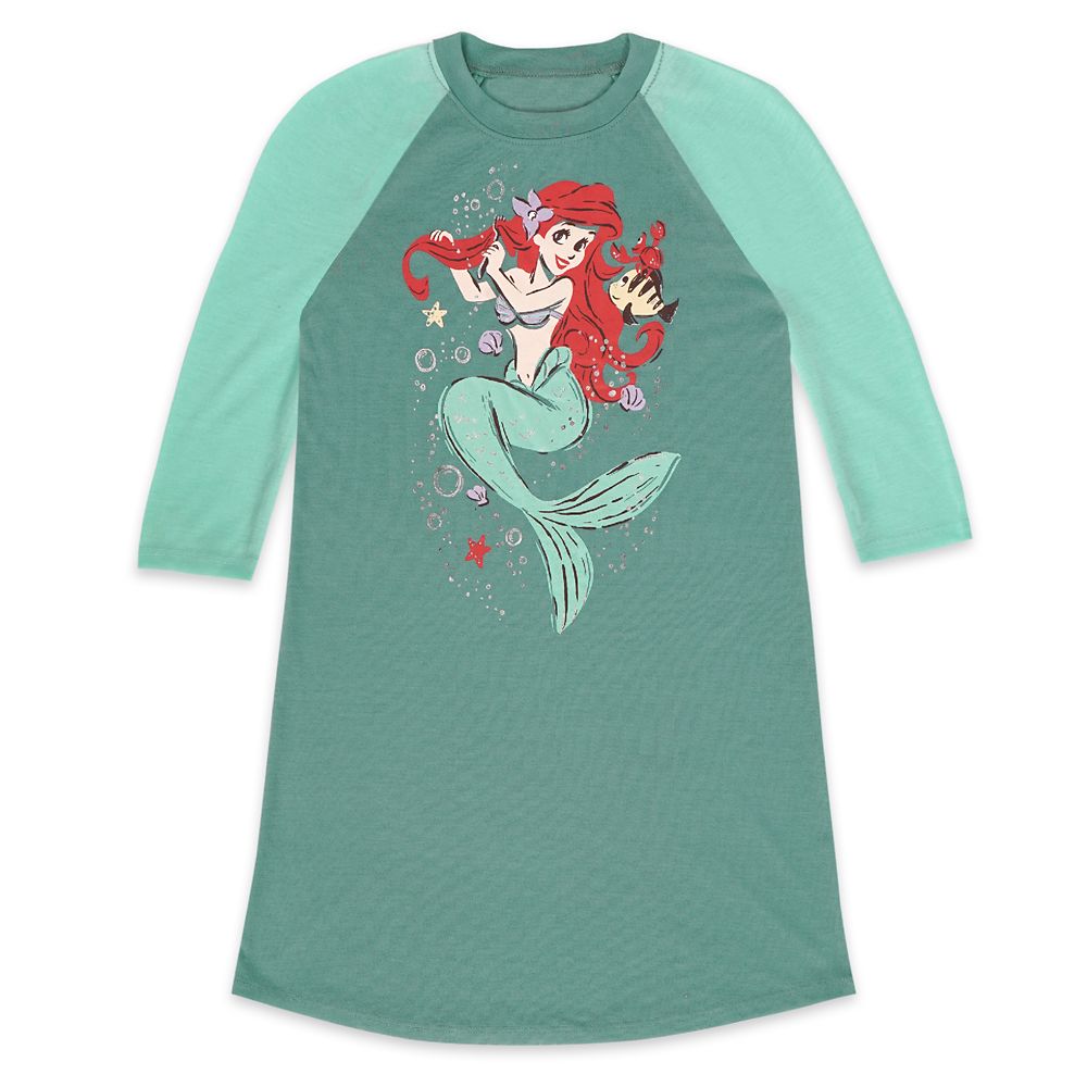 Ariel Nightshirt for Kids by Munki Munki – The Little Mermaid