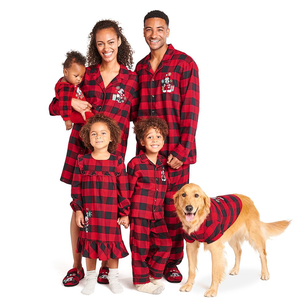 Mickey Mouse Holiday Plaid PJ Set for Boys – Personalized