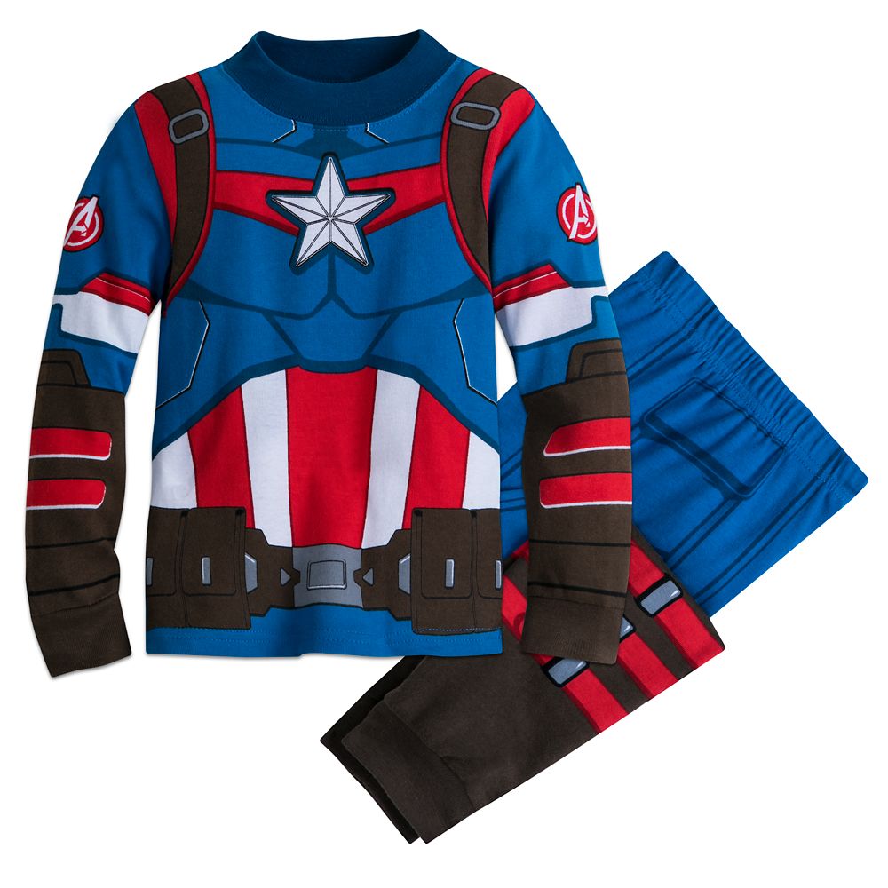 Image of Captain America Costume Pajamas for Boys