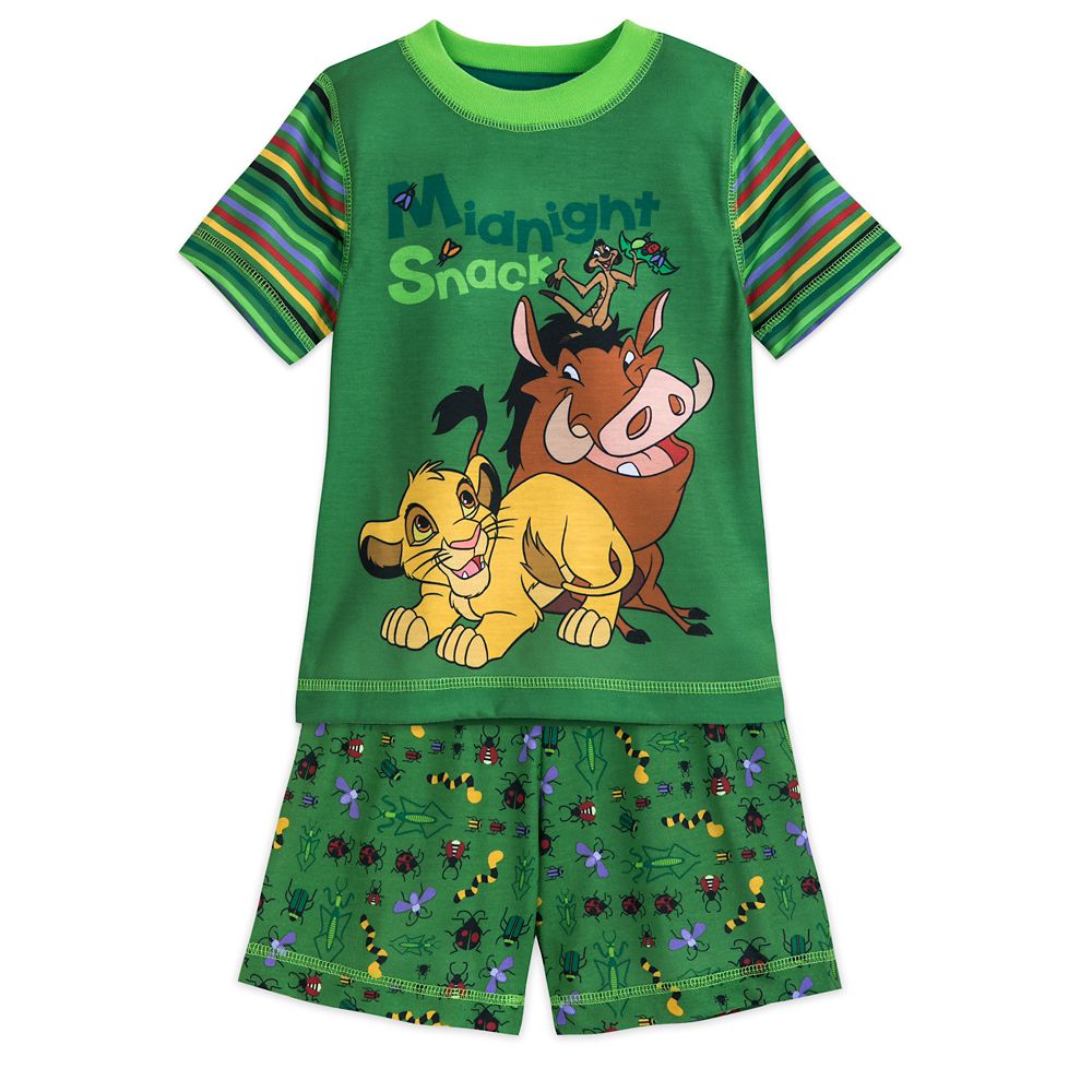 Disney The Lion King Boys Short Pyjamas Simba Shortie Pjs Set Kids Nightwear 