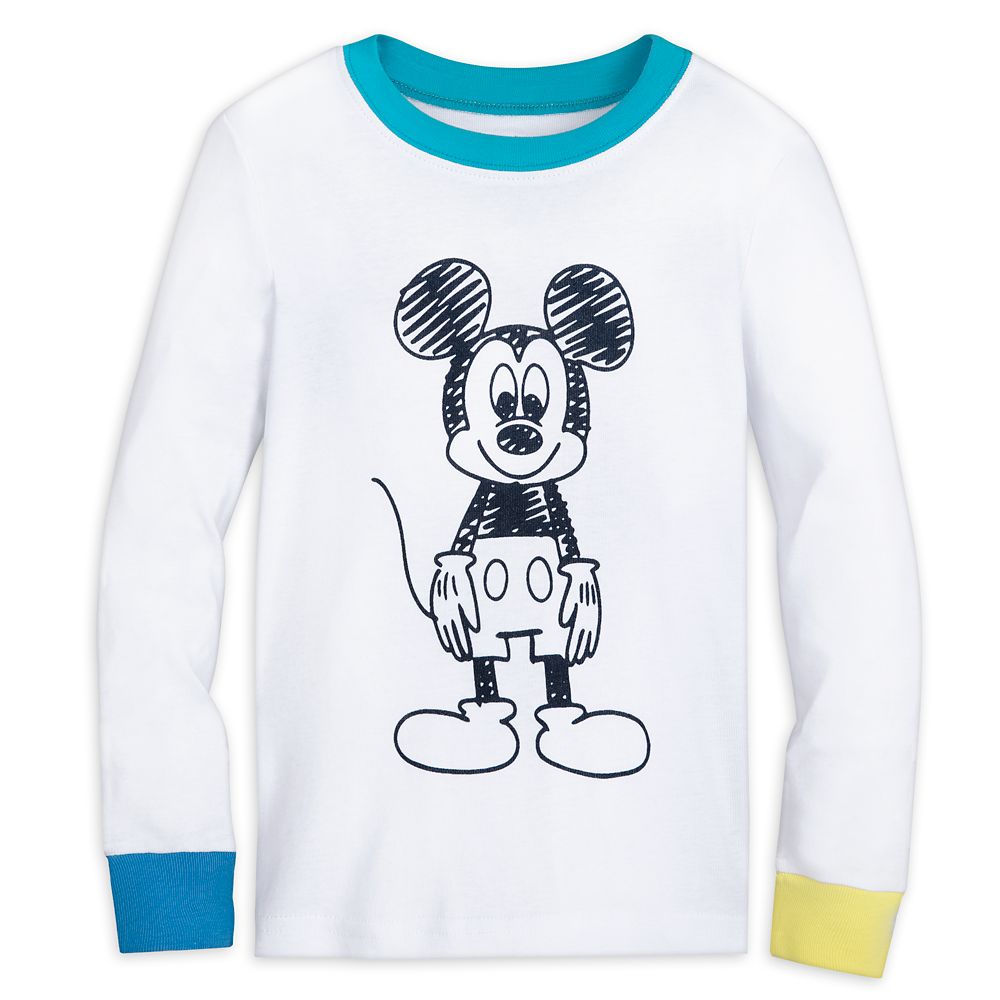 Mickey Mouse Colorable Pajama, Pillowcase, and Marker Set for Kids