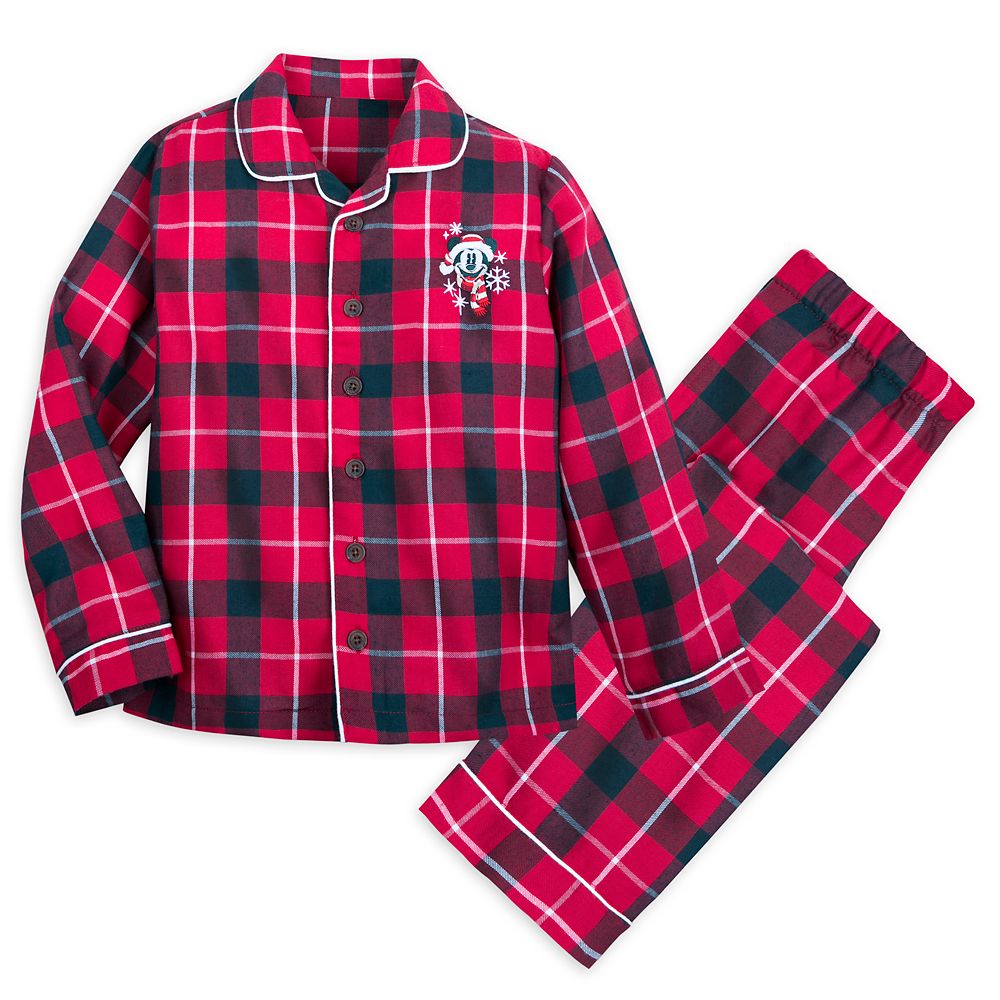 Mickey Mouse Holiday Plaid Flannel Pajamas for Kids – Personalized available online