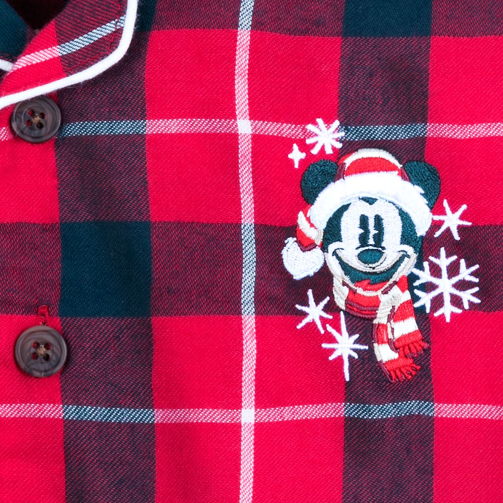 Mickey Mouse Holiday Plaid Flannel Pajamas for Kids – Personalized