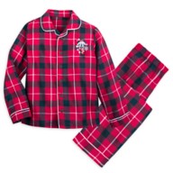 Mickey Mouse Holiday Plaid Flannel Pajamas for Kids