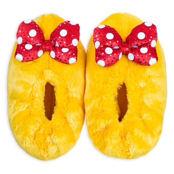 Minnie Mouse Plush Slippers for Adults