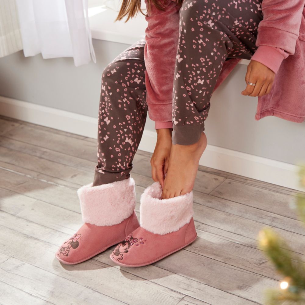 Minnie Mouse Boot Slippers for Adults