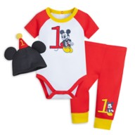 Mickey Mouse 1st Birthday Bodysuit Set for Baby