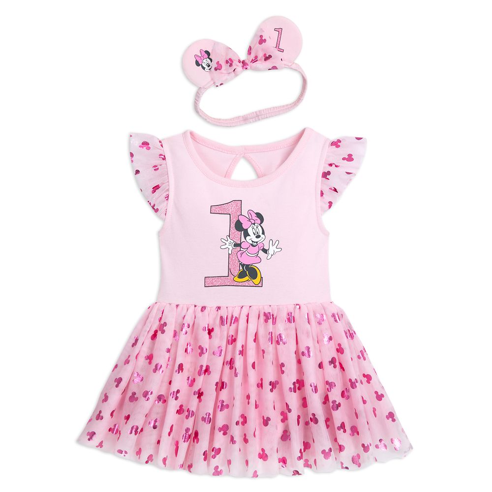 Minnie Mouse 1st Birthday Dress Set for Baby