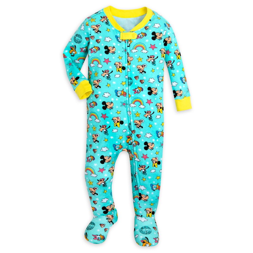 Mickey Mouse and Friends Footed Stretchie Sleeper for Baby  Blue Official shopDisney