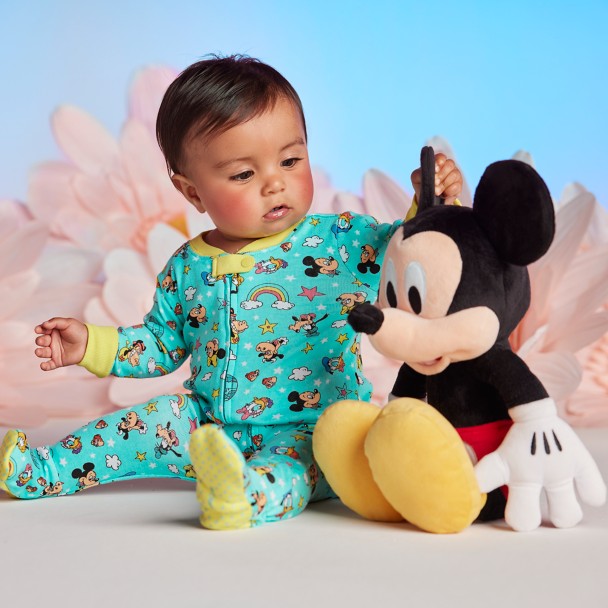 Mickey Mouse and Friends Footed Stretchie Sleeper for Baby – Blue