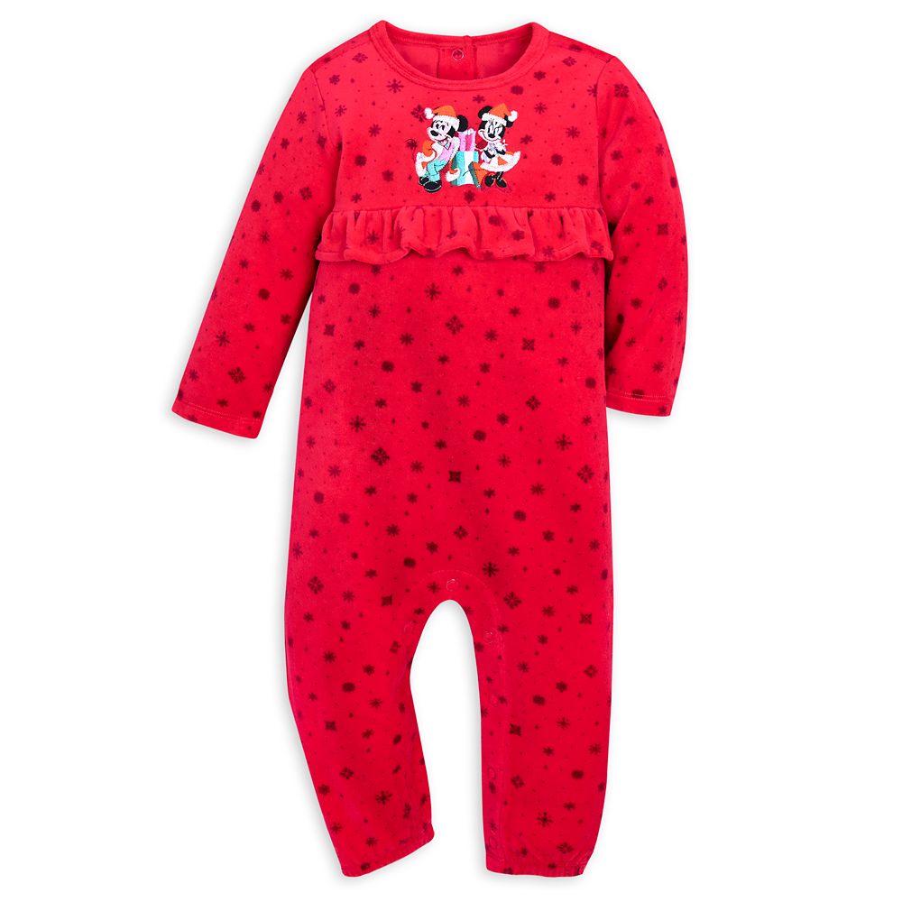 Mickey and Minnie Mouse Holiday Bodysuit for Baby now out for purchase