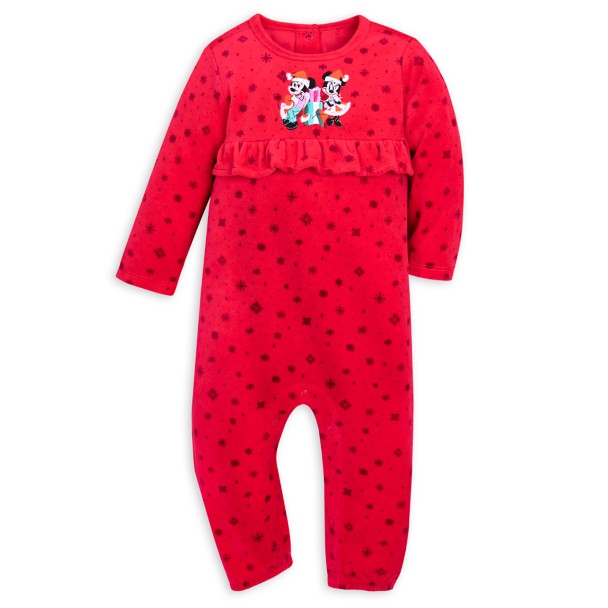 Mickey and Minnie Mouse Holiday Bodysuit for Baby