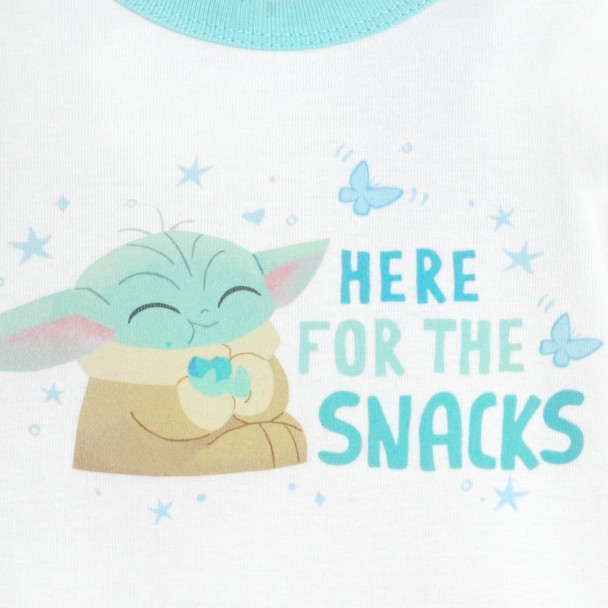 Cute baby Yoda without ears as a blue fr