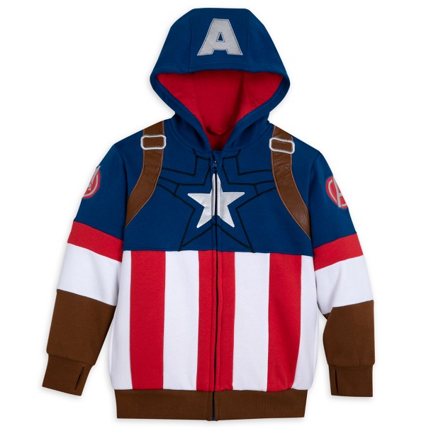 I Am Captain America Costume Zip Hoodie for Kids