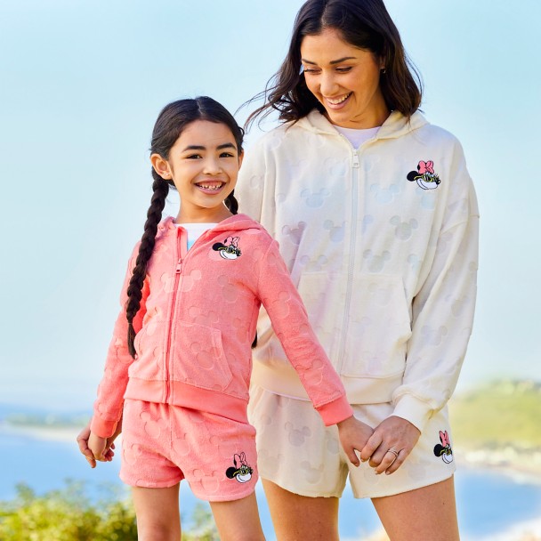 Mickey and Minnie Mouse Burnout Zip Hoodie for Girls