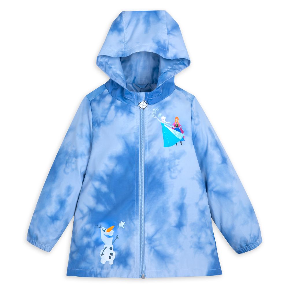 Frozen Tie-Dye Hooded Rain Jacket for Girls