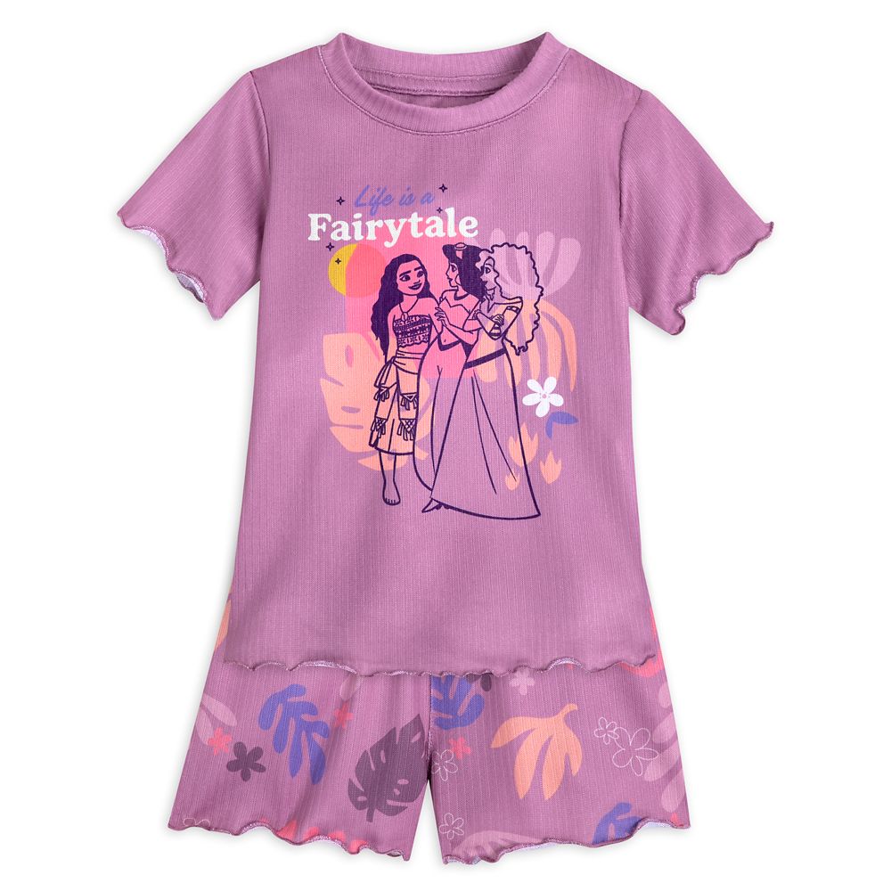 Disney Princess Pajamas Girls X-Small 4-5 Short Sleeve Shirt Shorts CUTE PJ  Set