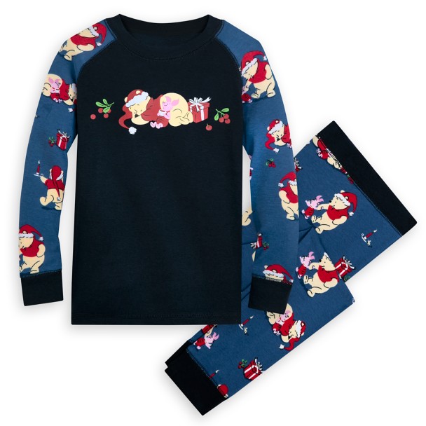 Winnie the Pooh Holiday Family Matching Pajama Set for Kids by Munki Munki
