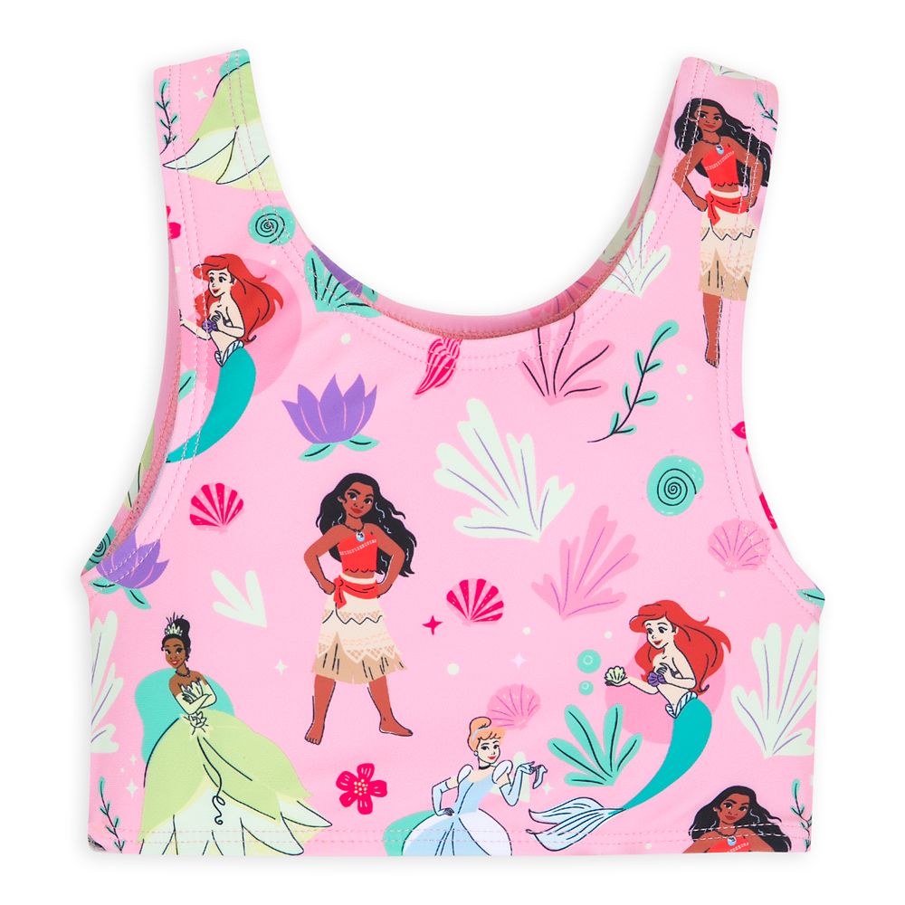 Disney Princess Swimsuit and Rash Guard Set for Girls