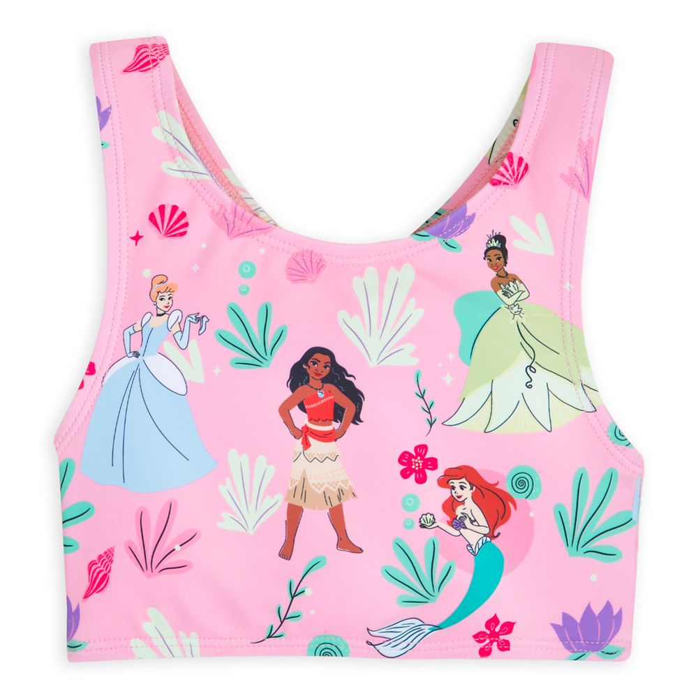Disney Princess Swimsuit and Rash Guard Set for Girls