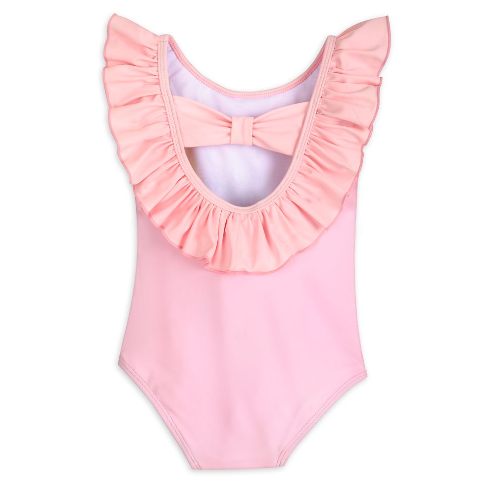 Minnie Mouse Pink Swimsuit and Hair Scrunchie Set for Girls