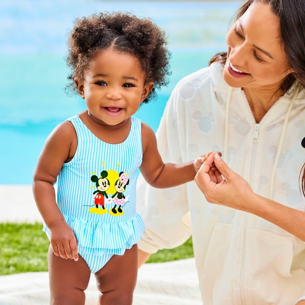 Mickey and Minnie Mouse Swimsuit for Baby