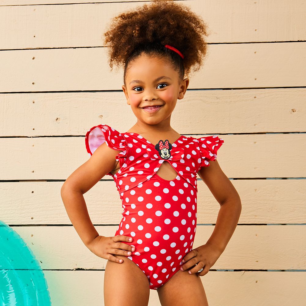 Minnie Mouse Red Polka Dot Swimsuit for Girls