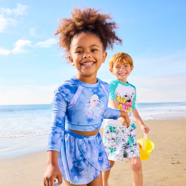 Rashguard Top and Bikini Swim Set for Toddler Girls