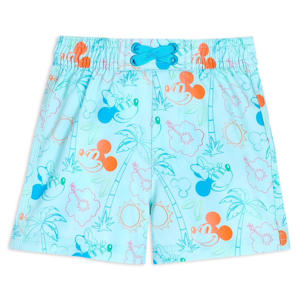Mickey and Minnie Mouse Swim Trunks for Baby