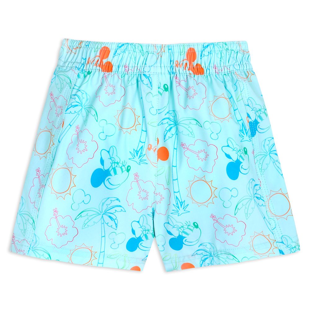 Mickey and Minnie Mouse Swim Trunks for Baby