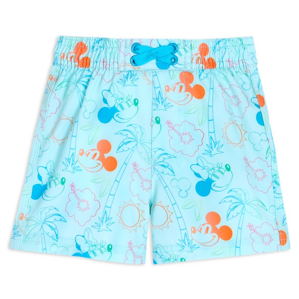 Mickey and Minnie Mouse Swim Trunks for Baby