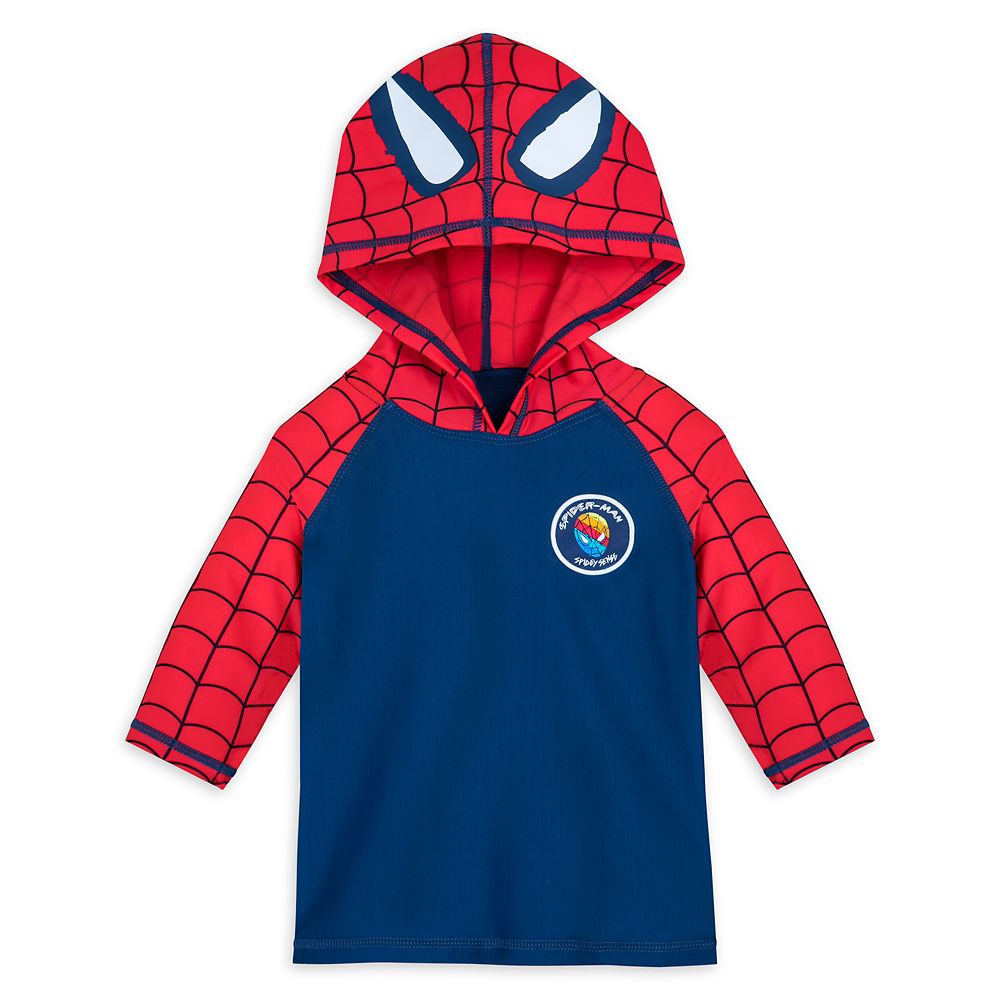 Spider-Man Hooded Rash Guard for Boys can now be purchased online