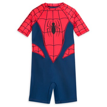  Spider-Man Toddler Boys Rash Guard And Swim Trunks