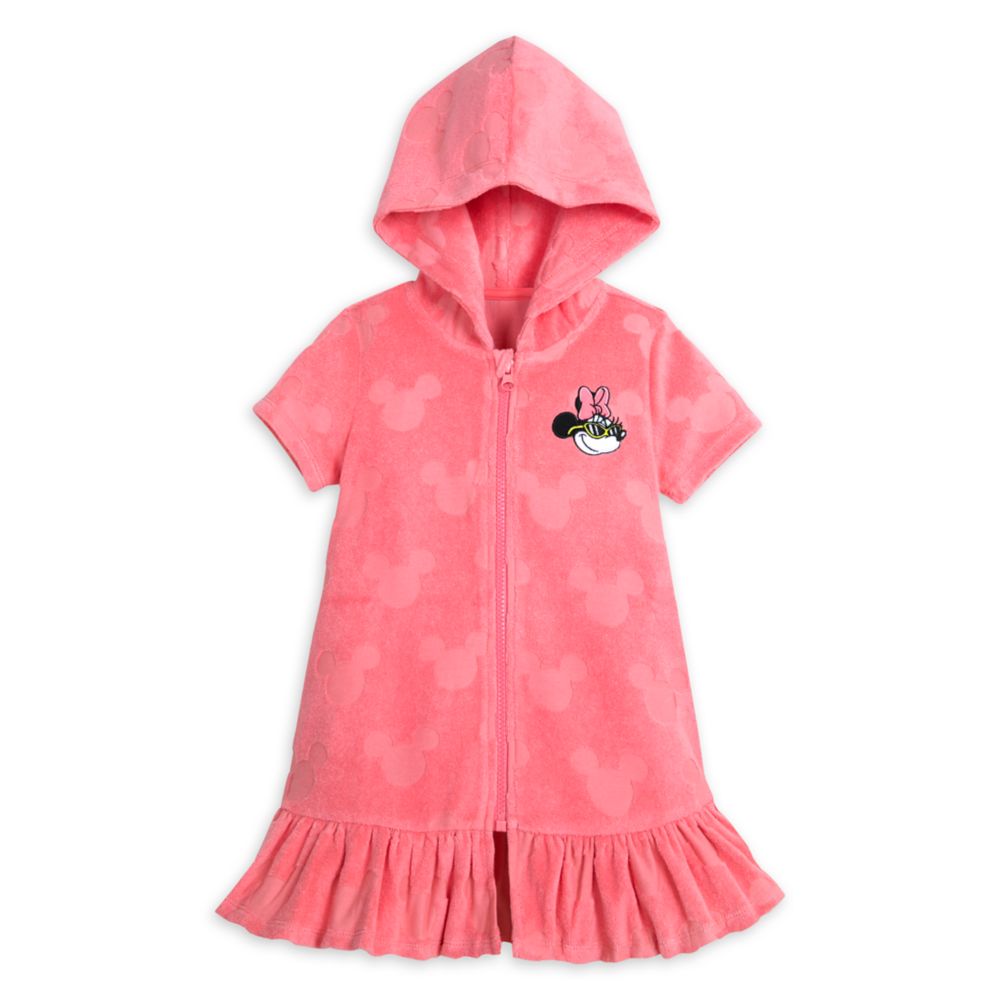 Mickey and Minnie Mouse Hooded Swim Cover-Up for Girls