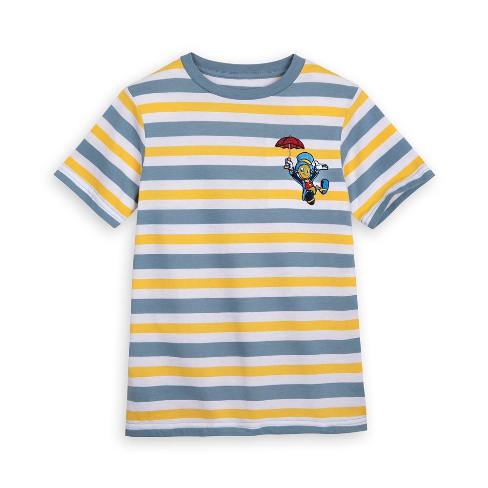 Pinocchio and Jiminy Cricket Striped T-Shirt for Kids was released today