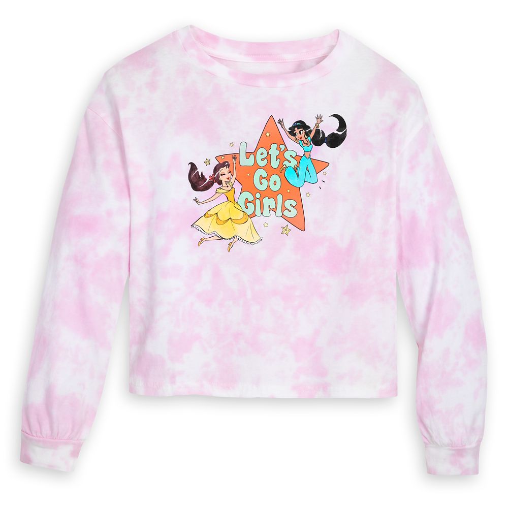 Disney Princess Long Sleeve Tie-Dye T-Shirt for Girls